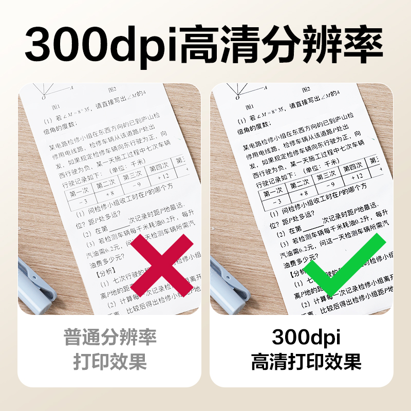 得力X7 Pro4寸错题打印机108mm(白色)(台)